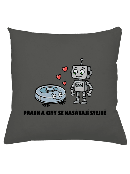 Láska mezi roboty polštář Gray Pol