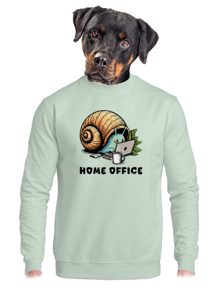 Šnekův home office unisex mikina bez kapuce Blush Mint