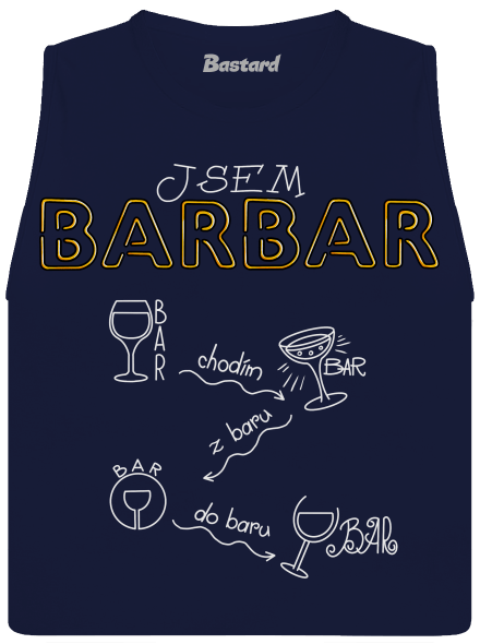 Barbar dámské tílko volné Navy