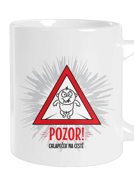 Chlapeček na cestě velký hrnek White