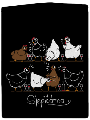 Slepičárna dámská mikina na zip Black