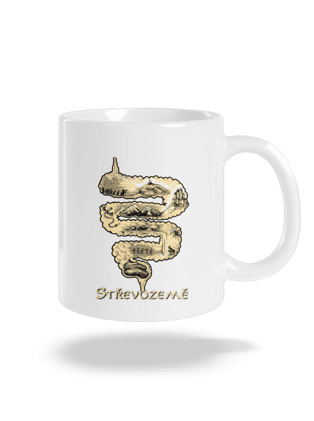 Střevozemě klasický hrnek White