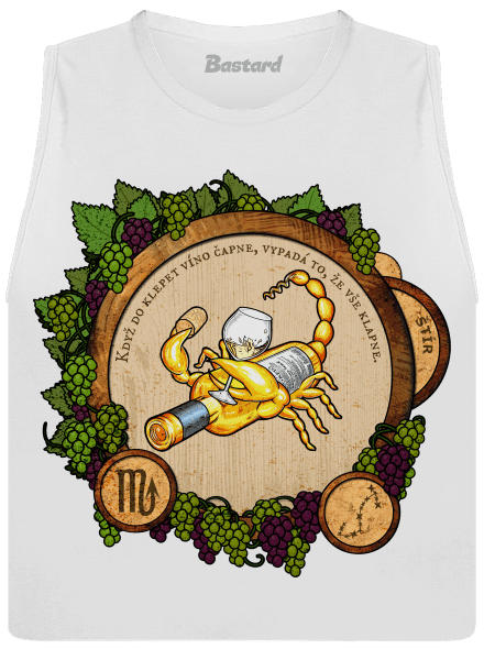 Vinný horoskop: Štír dámské tílko volné White