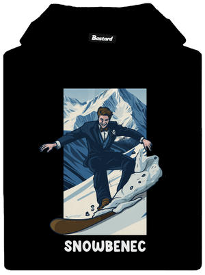 Snowbenec a snowbenka pánská mikina klokanka Black