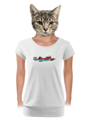 Kachny dámské tričko s lemem White