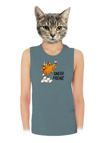 Snesu hodně dámské tílko volné Heather Deep Teal