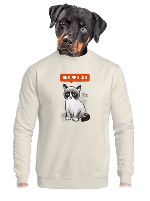unisex mikina bez kapuce