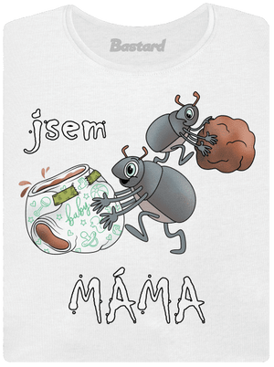 Jsem táta a máma dámské tričko White