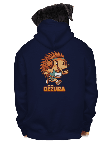Běžura pánská mikina na zip Navy