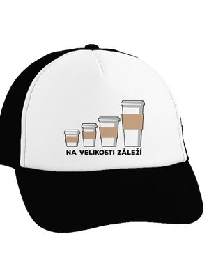 Na velikosti záleží kšiltovka truckerka Black cap