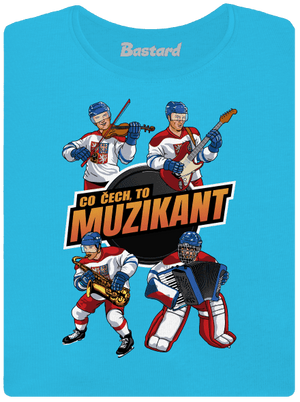 Co Čech, to hokejista dámské tričko s lemem Blue Atol