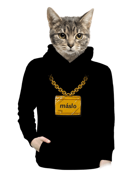Máslo dámská mikina klokanka Black