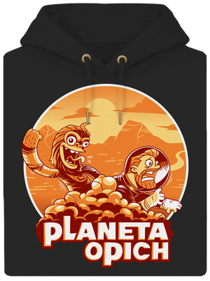Planeta opich unisex mikina premium Dark Black