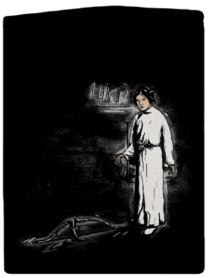 Luke a Leia dámská mikina na zip Black