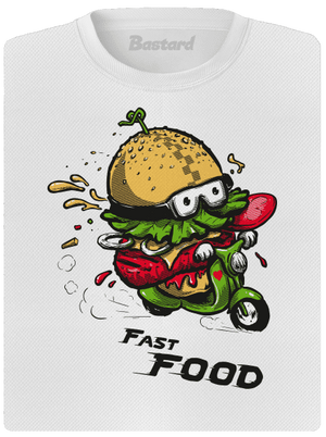 Fast Food dámské sportovní tričko White