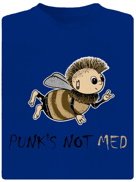Punks Not Med pánské sportovní tričko Royal Blue Mal