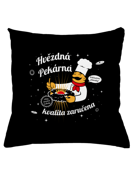 Hvězdná pekárna polštář Black
