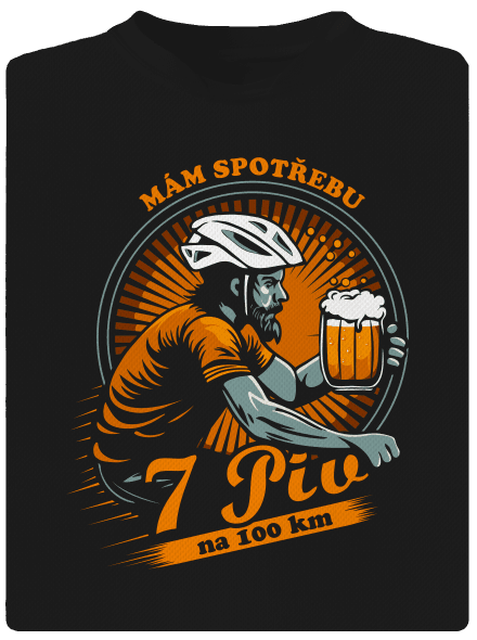 Spotřeba 7 na 100 pánské sportovní tričko Black