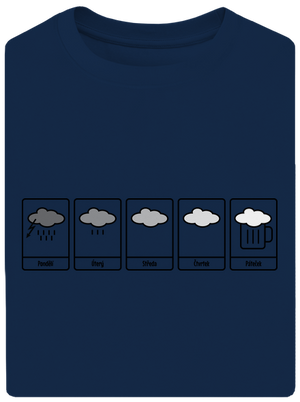 Předpověď počasí unisex tričko oversized Midnight Blue