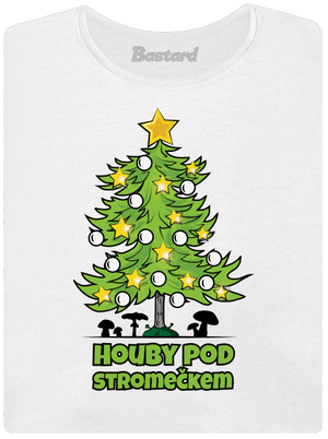 Houby pod stromečkem dámské tričko s lemem White