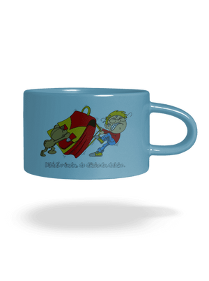 Školák hrnek makronka Blue Macaron