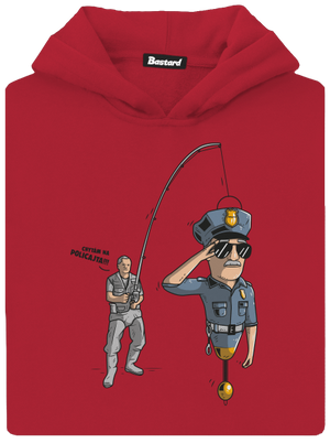 Policajt dětská mikina klokanka Fire Red