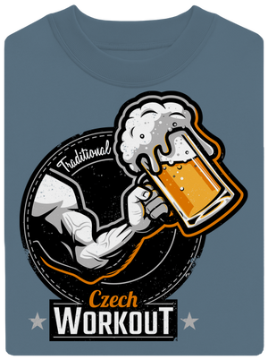 Czech Workout unisex mikina bez kapuce Nordic Blue