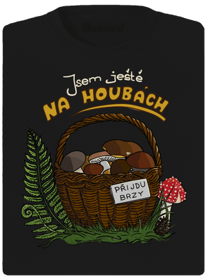 Na houbách dámské sportovní tričko Black