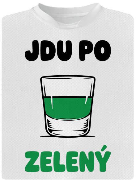 Jdu po zelený pánské sportovní tričko White