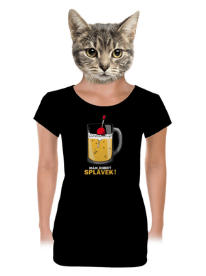 Splávek dámské tričko s lemem Black