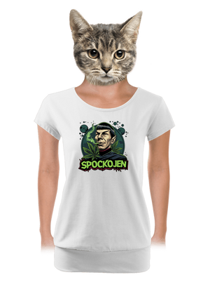 Spockojen dámské tričko s lemem White