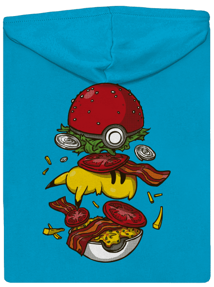 Pokémon burger dámská mikina na zip Blue Atol