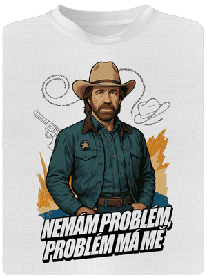 B19: Chuck Norris z Walker, Texas Ranger pánské sportovní tričko White