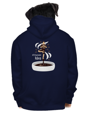 Káva provází pánská mikina na zip Navy
