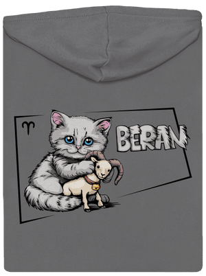 Kočičí horoskop: Beran dámská mikina na zip Steel Gray