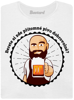 Pivo dobrovolně dámské tričko s lemem White