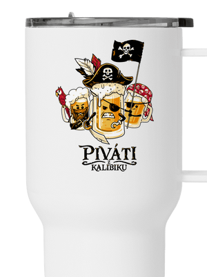 Piváti z Kalibiku termohrnek White