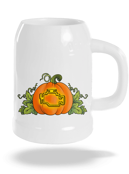 Strašidelný Halloween půllitr White