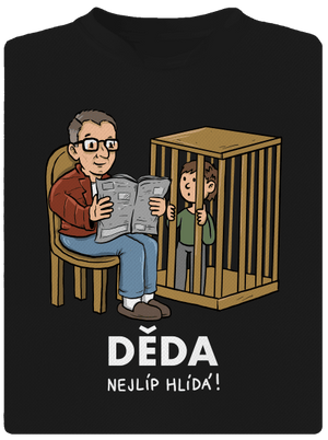 Děda hlídá dětské sportovní tričko Black