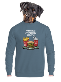 unisex mikina bez kapuce