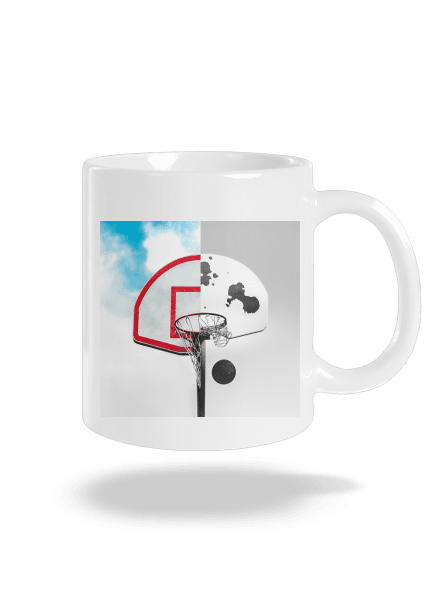 Basketbalový kontrast klasický hrnek White