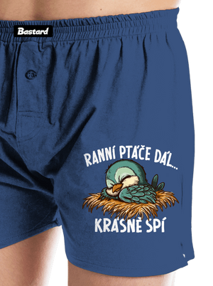 Ranní ptáče spí pánské trenky Blue