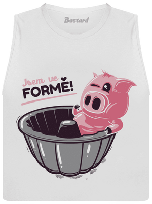 Ve formě dámské tílko volné White