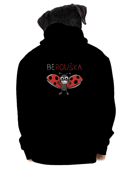 Berouška pánská mikina na zip Black