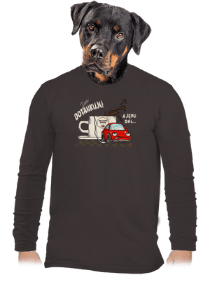 Dotankuju a jedu pánské dlouhý rukáv Bear Brown