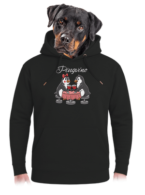 Pingvíno unisex mikina premium Dark Black