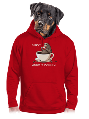 V pressu pánská mikina klokanka Red