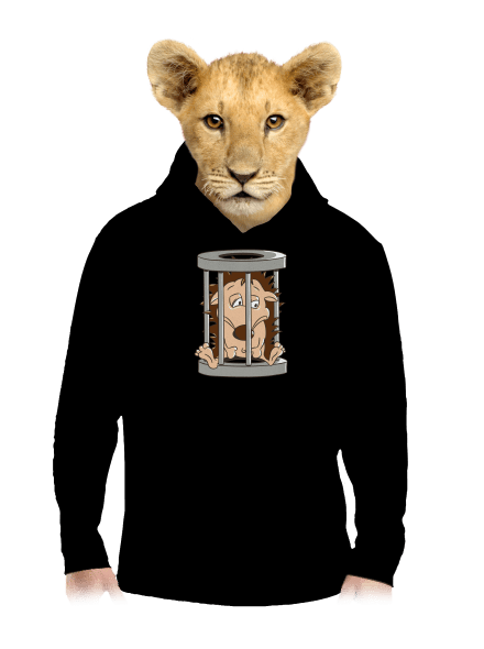 Ježeček v kleci dětská mikina klokanka Black