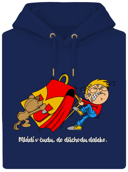 Školák unisex mikina premium Navy