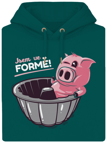 Ve formě unisex mikina premium Emerald Green